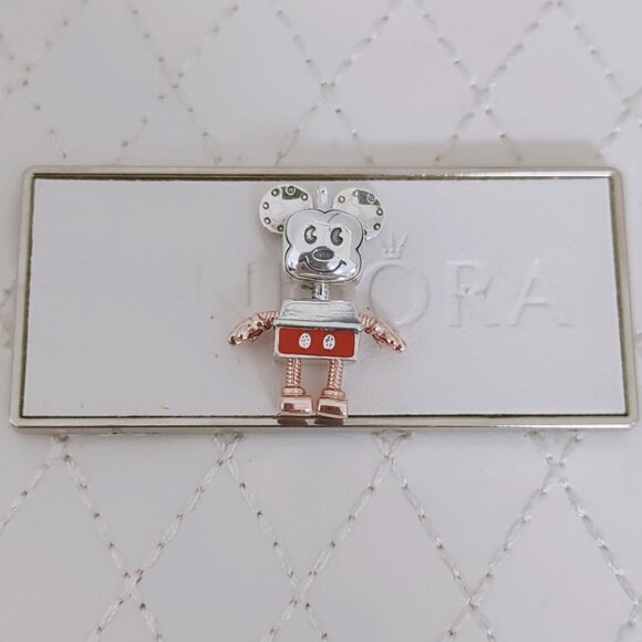 Pandora Mickey Mouse Robot Charm S925 Sterling Silver with box - Picture 1 of 7
